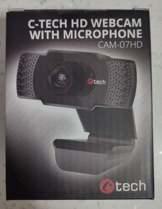 Camera web C-Tech CAM-07HD, 1280 x 720px, USB, Negru