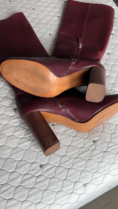 Кожаные сапоги Massimo Dutti