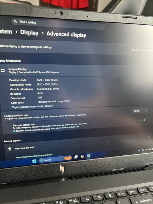 Laptop Gaming Acer Nitro V 15 – Ryzen 7 7735HS, RTX 4050, 16GB, 165Hz