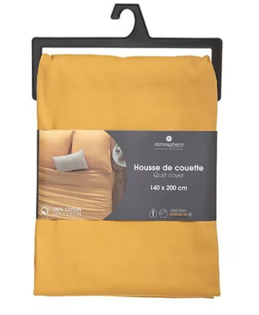 Husa de pilota, 140 x 200 cm, Bumbac 100%, culoare Galben-Ocru