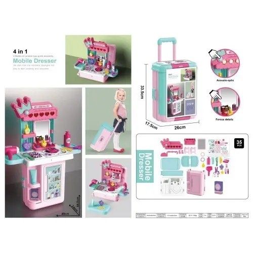 Доставка! Детский игровой набор чемодан-трюмо