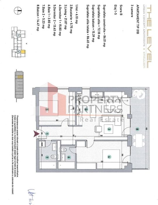 Apartament nou finalizat, 3 camere, Level Apartments 3