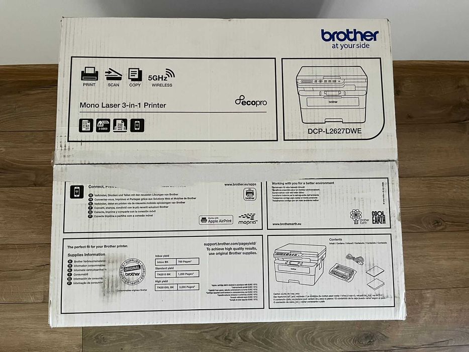 Imprimanta multifunctionala laser Brother DCP-L2627DWE, 3 in 1, WLAN