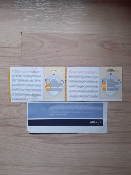 Билети от концерти на Ерос Рамацоти в Бг 2006 и 2019-та години