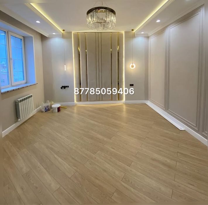 Укладка ламината! Установка плинтуса!