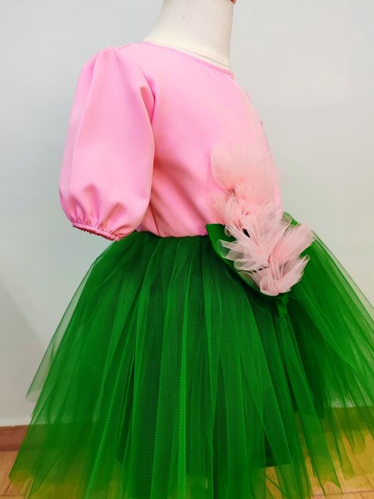 Rochie floare zambilă roz