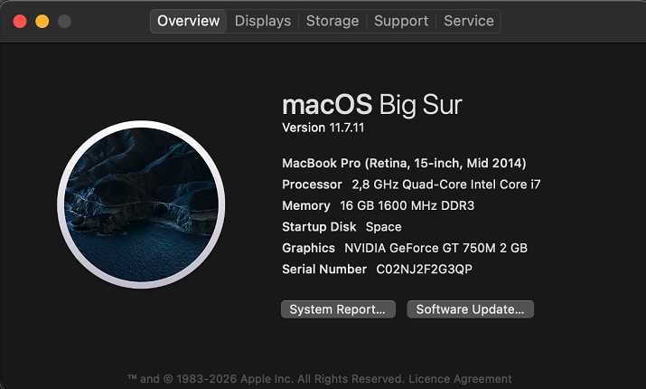 Macbook Pro 2014 15"