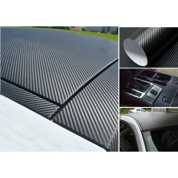 Folie autocolant carbon 5D negru,alb,rosu,argintiu gri 127x100