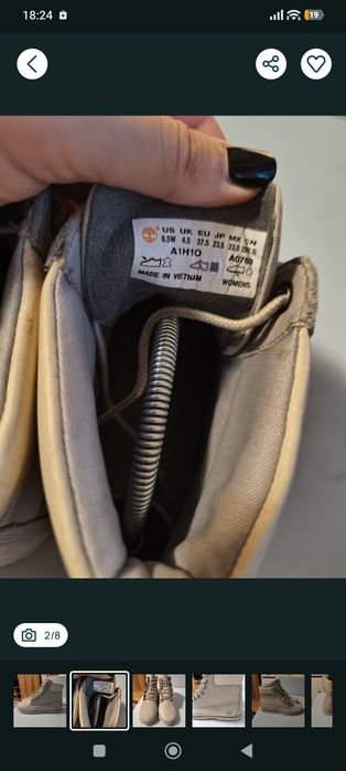 Ghete dama Timberland piele naturala 37,5