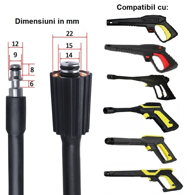 Furtun aparat spalat cu presiune Parkside