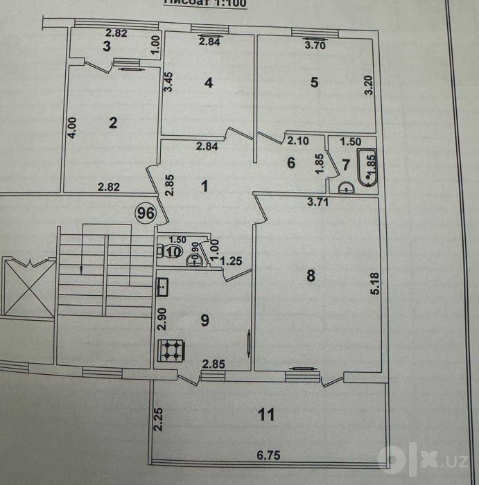 "Яккасарай башлыкдан квартира 4хонали 96м2 сотилади "