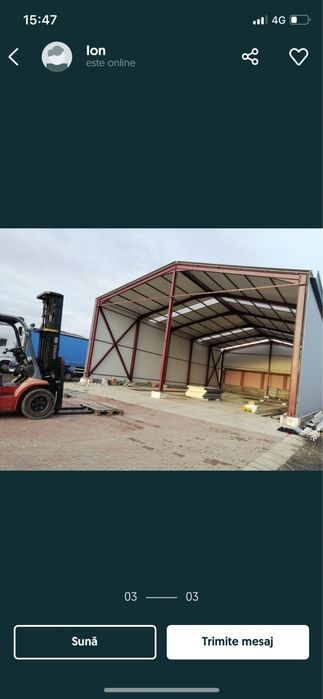 Vand hala metalica 10m x30m complecta la cheie cu panou