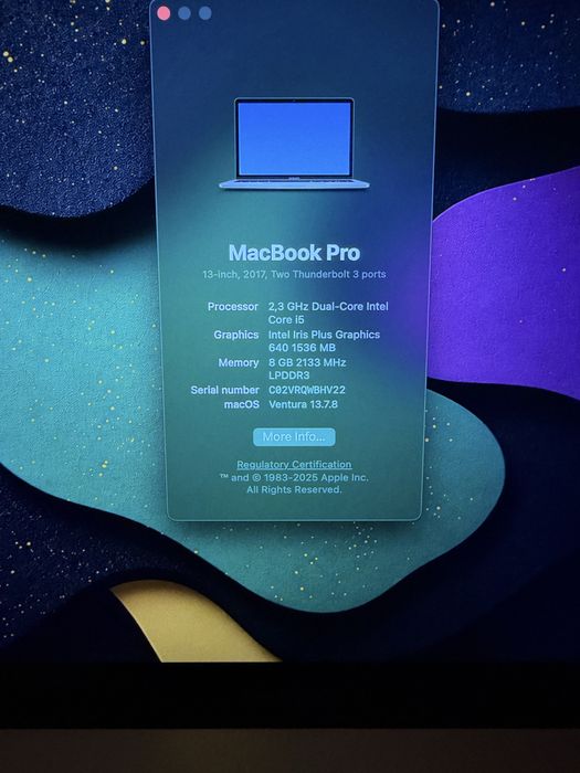 MacBook PRO 13 inch, i5, 2017
