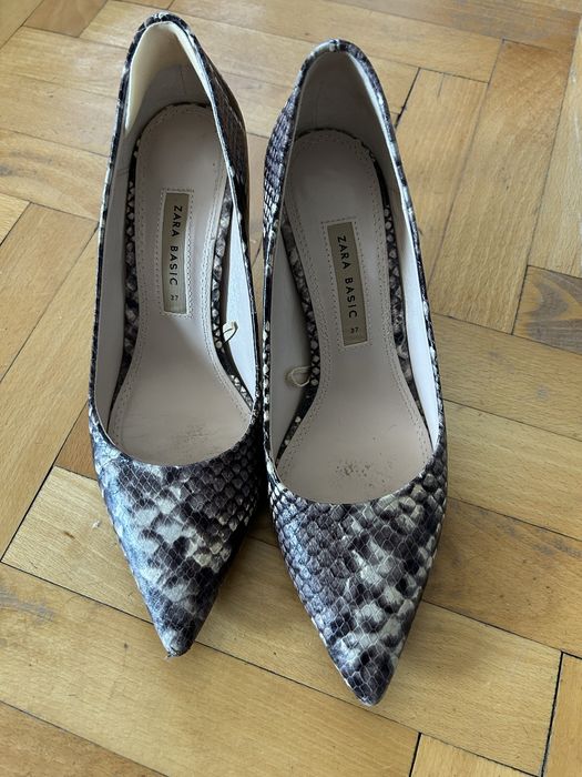 Zara обувки на ток с принт