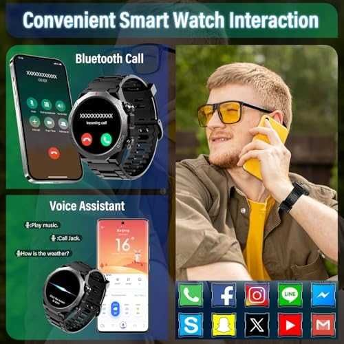 Нов Устойчив смарт часовник IP68 с Bluetooth разговори и фитнес тракер