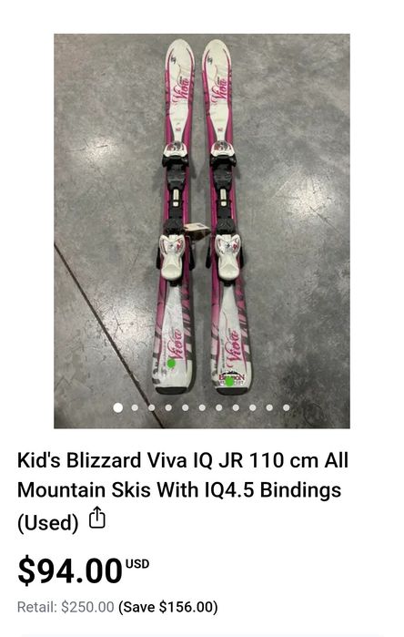 Ski uri Kid's Blizzard Viva IQ JR 110 cm All Mountain IQ4.5 Bindings
