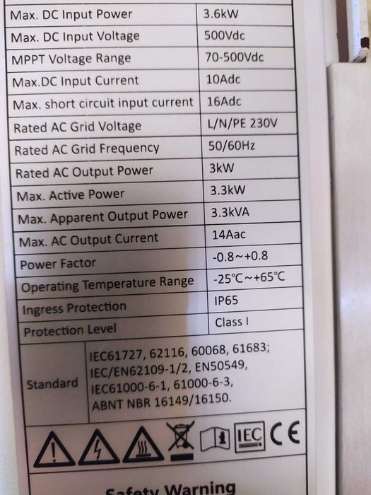 Домашна соларна система 3900 вата с мрежови инвертор с ограничител.