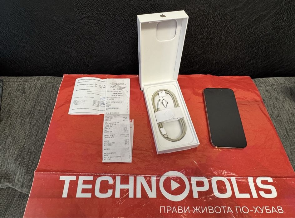 КАТО НОВ 128GB iPhone 16 Pro 5G Technopolis Гаранция до 2026г. Desert