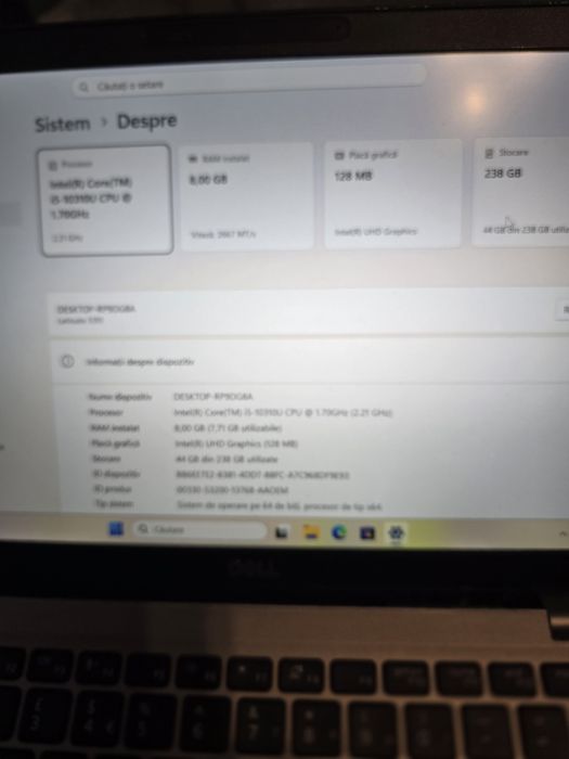 Laptop Dell 5310,  i5-10310U, ram 8gb, ssd 256gb