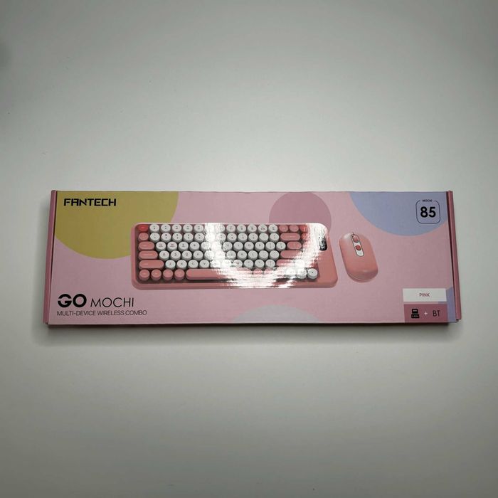 Combo tastatură și mouse wireless Fantech GO MOCHI roz, 2.4 GHz, nou