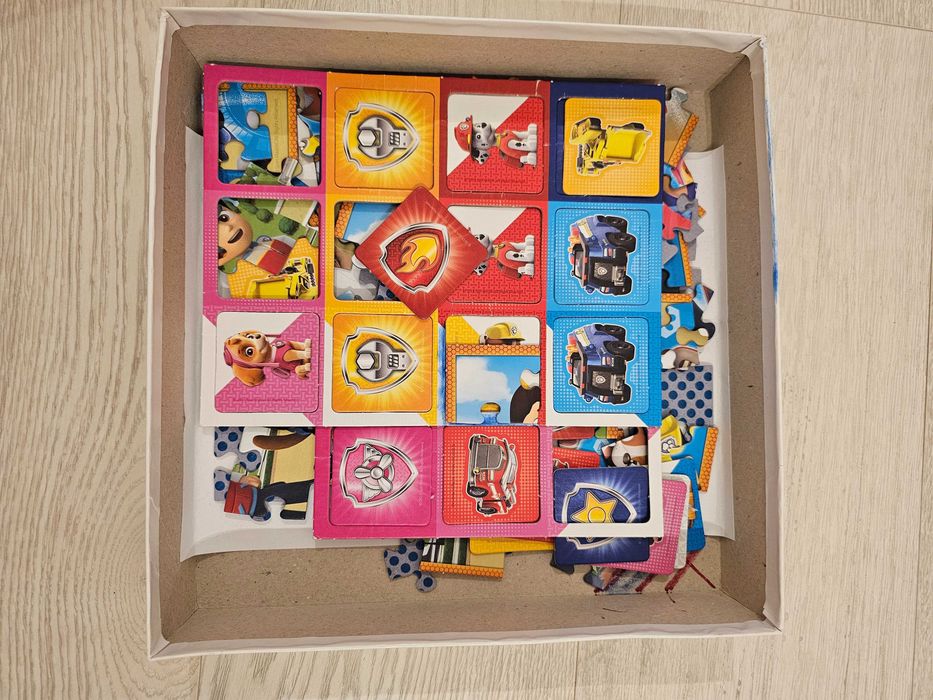 Puzzle copii patrula catelusilor + joc din lemn literele alfabetului