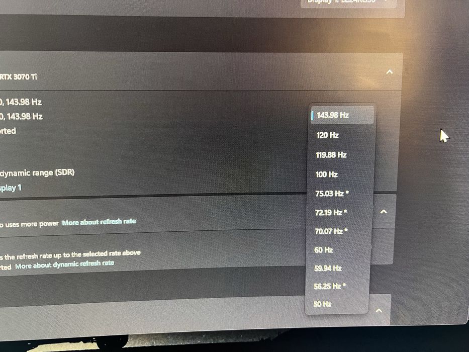 Samsung curbat 24” 144hz