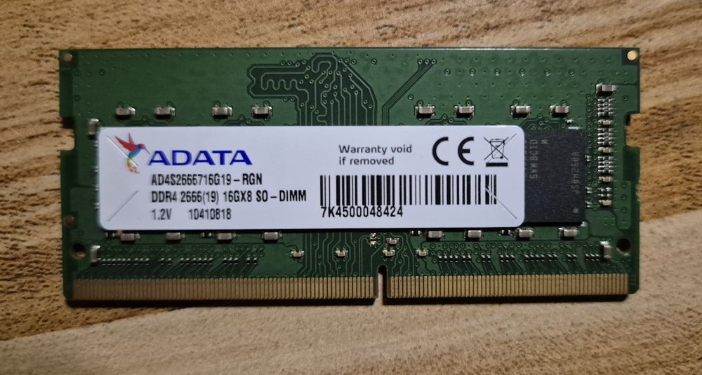 ADATA 16GB 2666MHz DDR4 PC4 SODIMM Ram памет за лаптоп