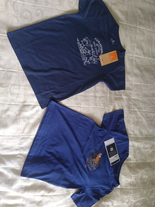 2 tricouri superbe noi, copii 7-8 ani