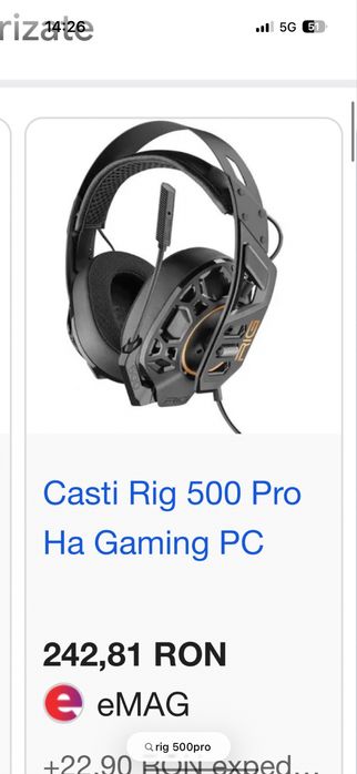 Casti gaming nacon rig