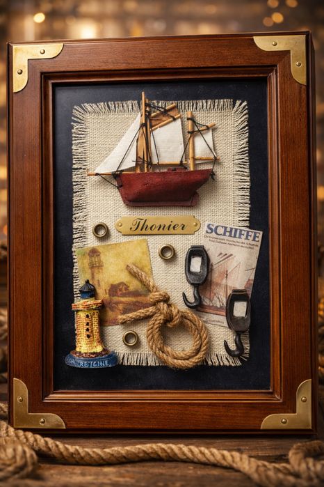 Панно в морском стиле Деревянная рамка