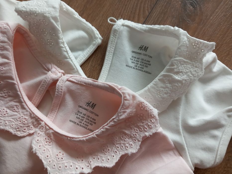 Body-uri noi cu volanase H&M fetiță marimea 68