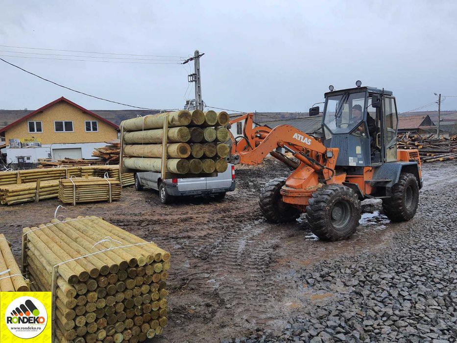 Tutori si Spalieri din Lemn Rotund Tratat, pentru Pomicultura