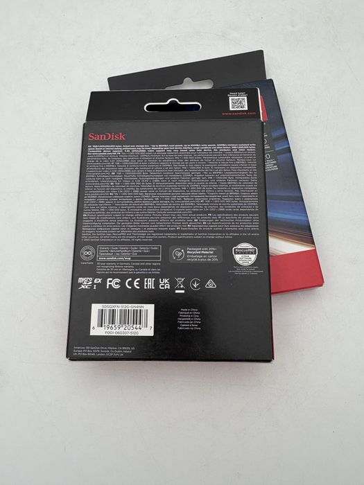Card microSDXC SanDisk by Western Digital, 512 GB, sigilate