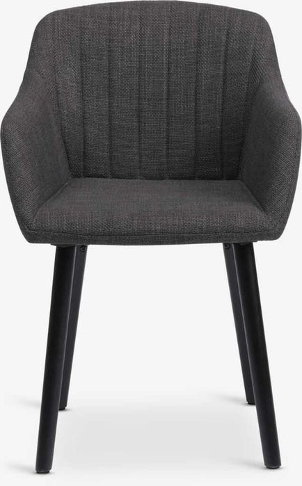 Кухненски стол ADSLEV JYSK антрацитно сив текстил лукс за трапезария