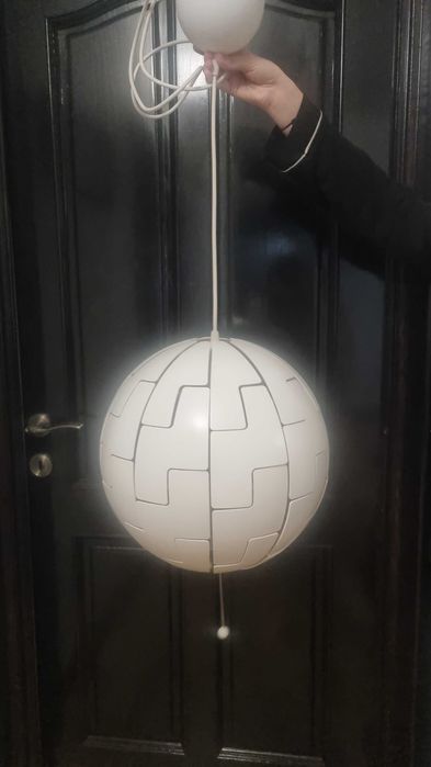 Vand lustre albe reglabile