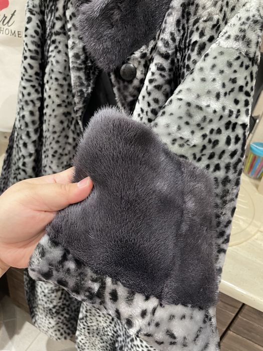 Шуба , с вставками норки