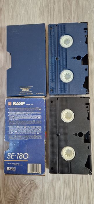 S-VHS Pachet 2 casete video SVHS de 180 min BASF si Scotch