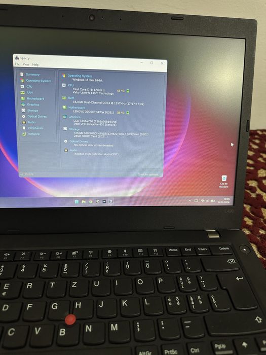 Lenovo thinkpad  L490 i7/16 gb / m.2 512gb