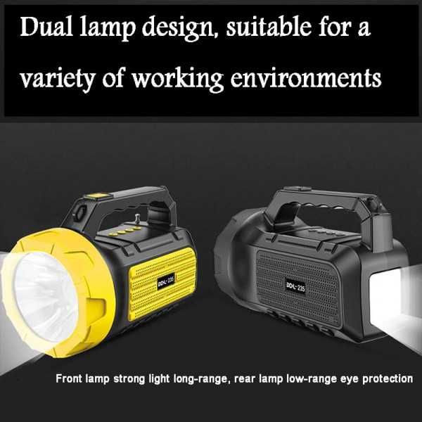 Мощен соларен LED фенер BDL-235 с вградено радио, слънчево зареждане