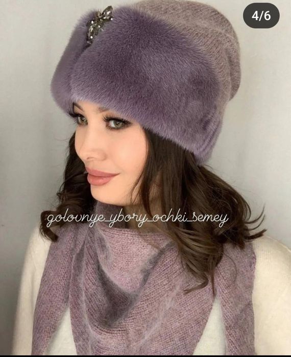 Продам шапку с шарфиком