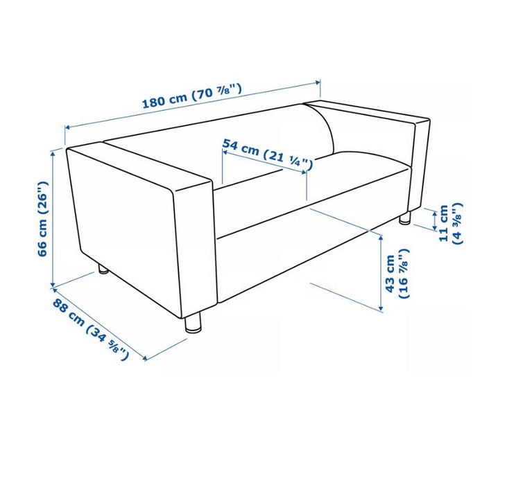 KLIPPAN Canapea 2 locuri, Vissle gri IKEA / stare excelentă / 800 lei