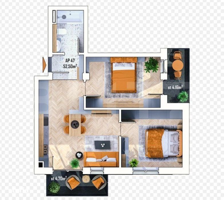 Apartament 3 camere, bloc nou, Apahida