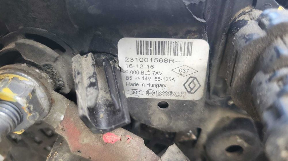 Alternator Dacia Renault Nissan 1.6 SCE  Lodgy Duster Qashqai Juke Logan Sandero Stepway Dokker -  cod: 231001568R