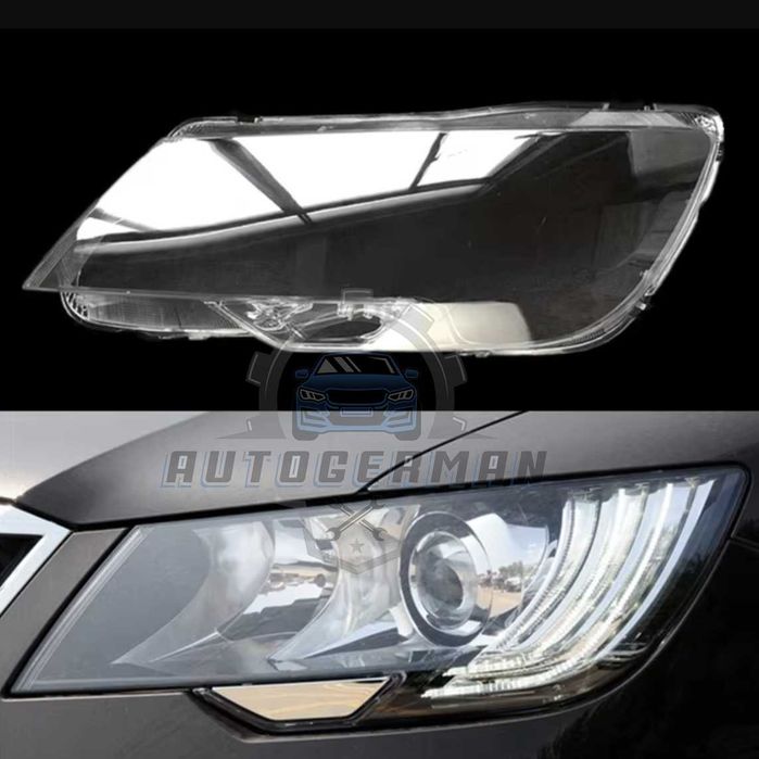 Капаци фарове Skoda Superb 2 (13-15) стъкло фар крушки Шкода Супърб 2 xenon