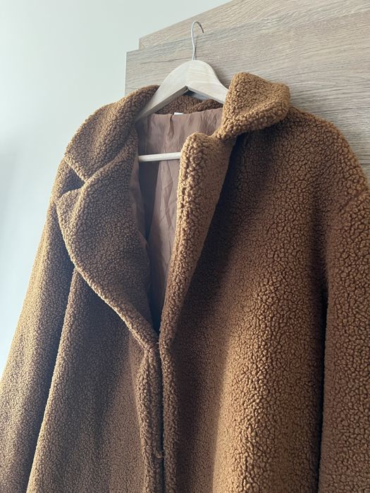 Зимно пухкаво палто в кафяво