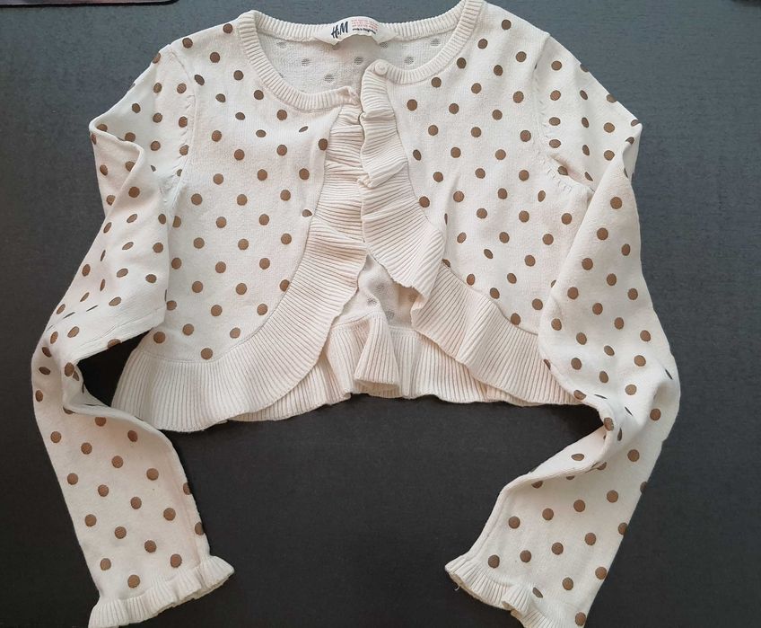 Cardigan crem cu auriu HM 6-8 ANI