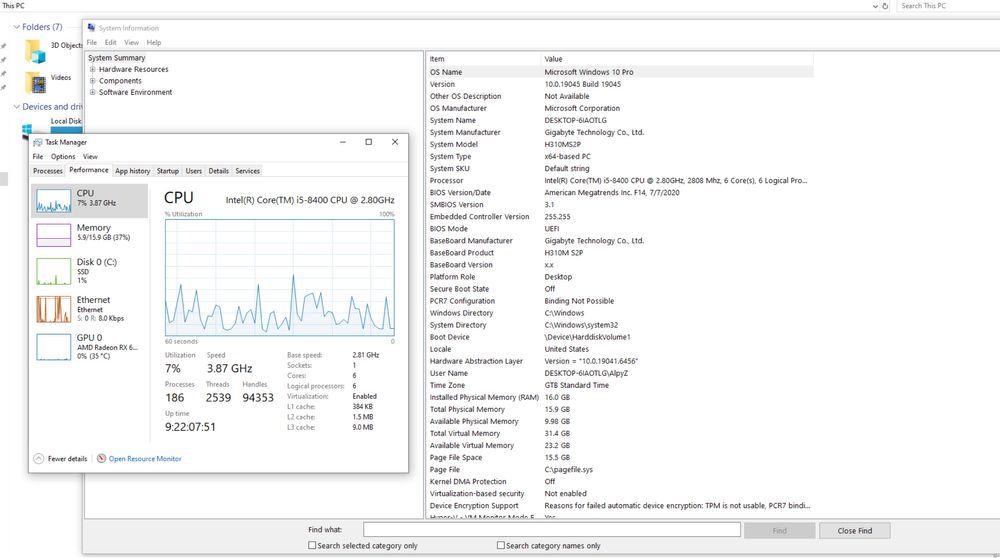 Kit intel i5 8400 + Gigabyte H310M S2P + cooler - stare excelenta