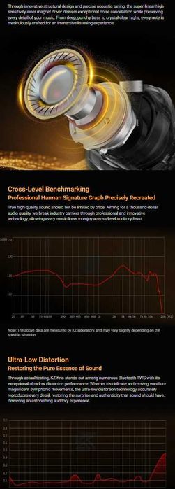 Новые запечатанные TWS наушники KZ Krio Hi-Fi SBC AAC APTX LDAC