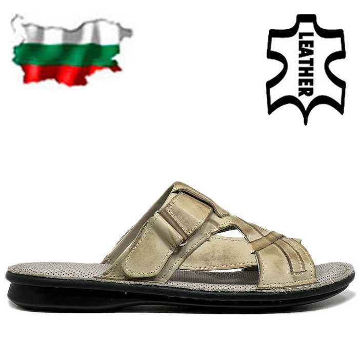 Мъжки чехли от ЕСТЕСТВЕНА кожа