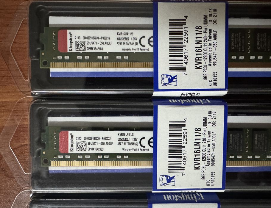 Memorii RAM Kingston, 8GB, PC3L, 12800 , Noi, sigilate